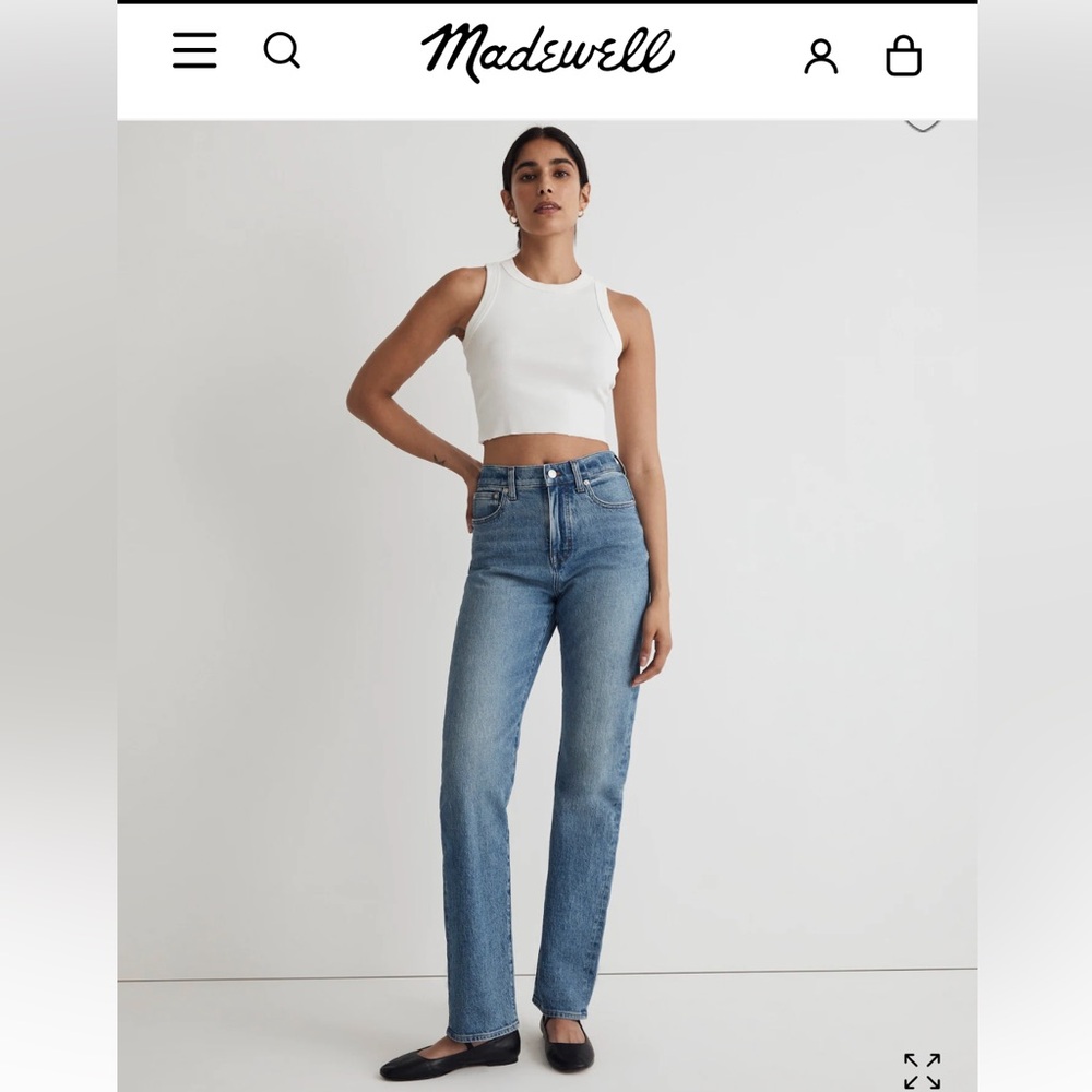 Madewell The '90s Straight Jean Enmore Wash size 28